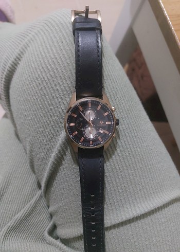 Siyah Deri Kayışlı Modern Klasik Erkek Saati - Görsel 3