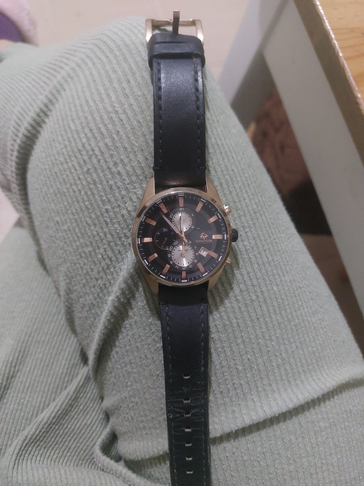 Siyah Deri Kayışlı Modern Klasik Erkek Saati - Görsel 3