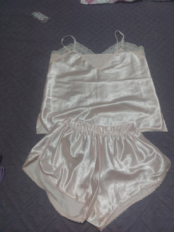 Dantel Detaylı Pembe Mini İp Askılı Kadın Pijama Takımı miorre - Görsel 2