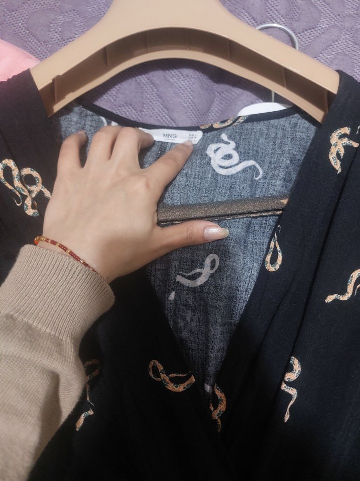 Desenli Siyah Tulum - Görsel 2