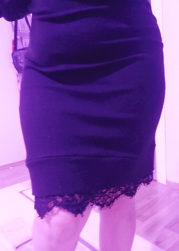 Uzun Kollu Midi Kalem Elbise - Görsel 2