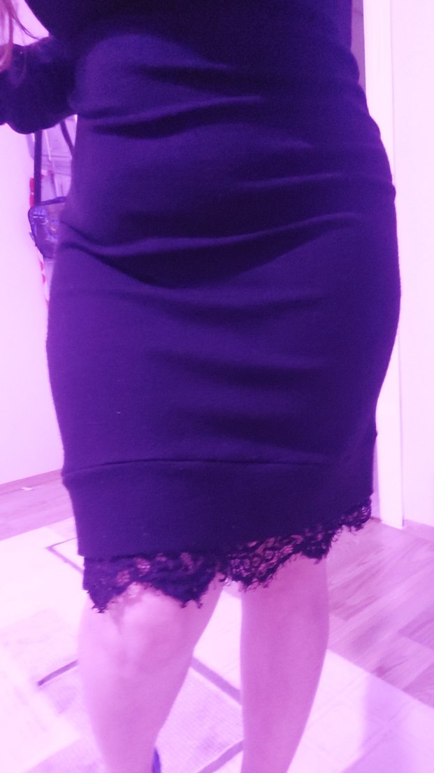 Uzun Kollu Midi Kalem Elbise - Görsel 2