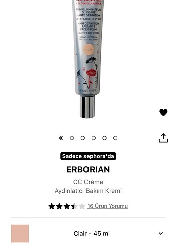 Erborian Renkli CC Krem  clair rengi - Görsel 4