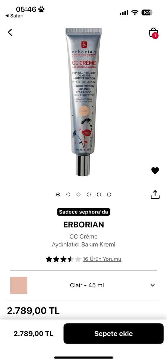 Erborian Renkli CC Krem  clair rengi - Görsel 4