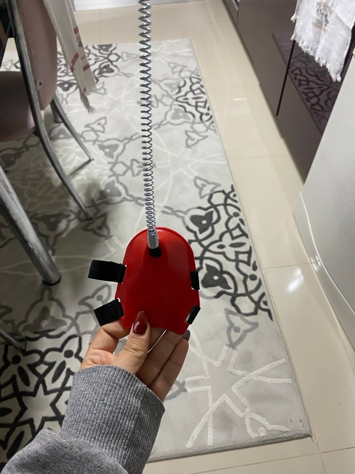 Kırmızı Tüylü Kedi Oyuncağı - Görsel 2