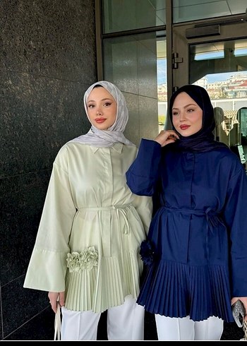 Piliseli Uzun Kollu Kadın Tunik