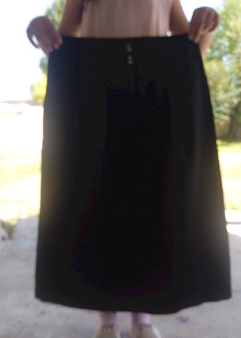 Keten Kumaş Kemerli haki siyah Kadın Pantolon - Görsel 8