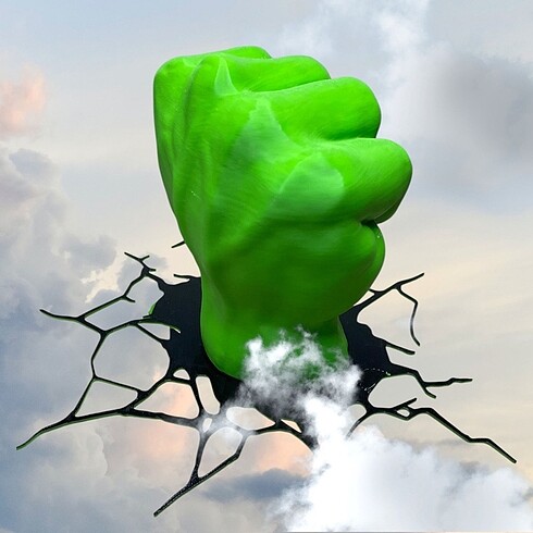 Duvara monte hulk yumruğu