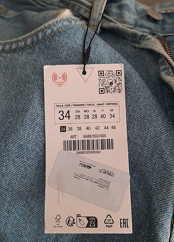 zara baggy etiketli sıfır 28 erkek