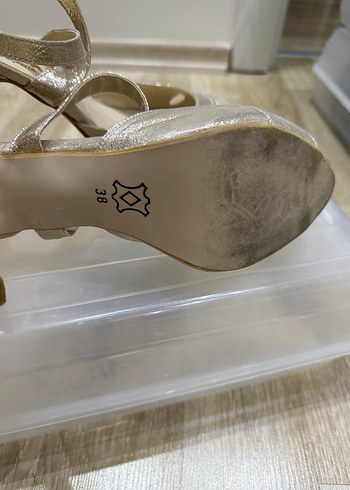Diğer Bakır Renkli Saten Stiletto Topuklu Kadın Ayakkabı