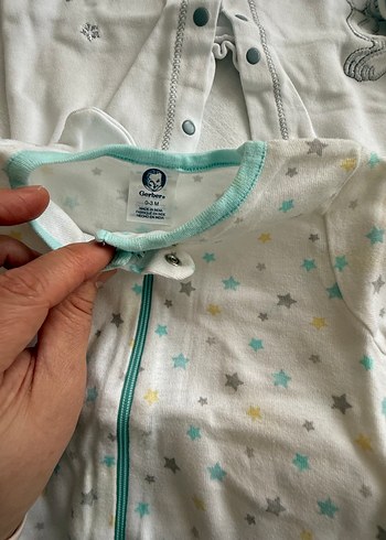 Bebek Erkek Hastane Kıyafeti, Pamuk, Uzun Kollu 4 adet tulum - Görsel 3