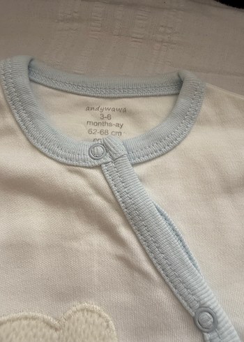 Bebek Erkek Hastane Kıyafeti, Pamuk, Uzun Kollu 4 adet tulum - Görsel 5