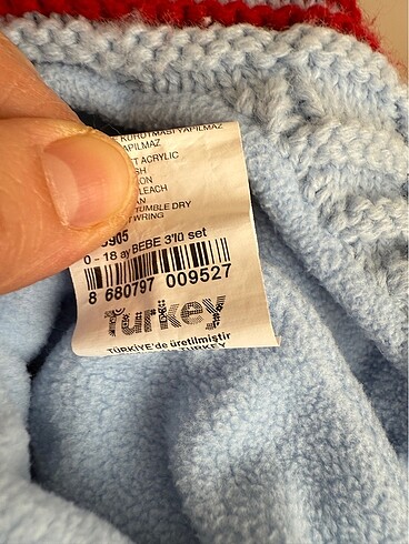 0-18 ay Bebek atkı bere eldiven takım - Görsel 3