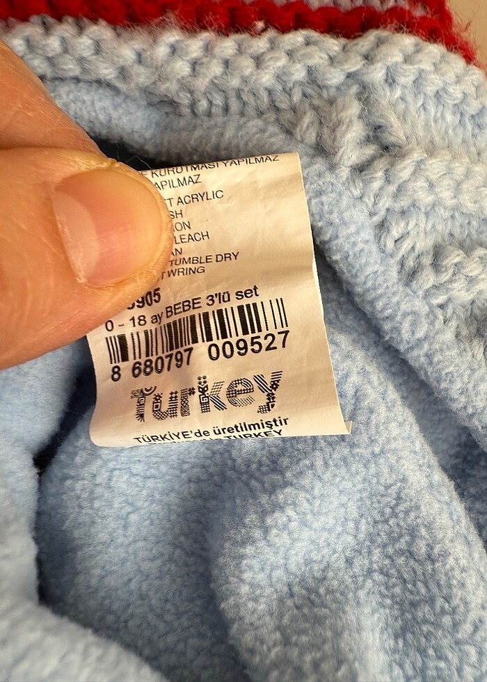 0-18 ay Bebek atkı bere eldiven takım - Görsel 3