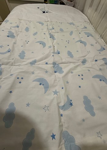 Mavi Ay ve Yıldız Desenli Çocuk Uyku Seti - Görsel 10