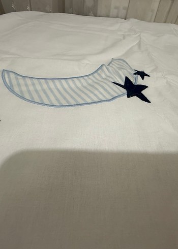 Mavi Ay ve Yıldız Desenli Çocuk Uyku Seti - Görsel 12