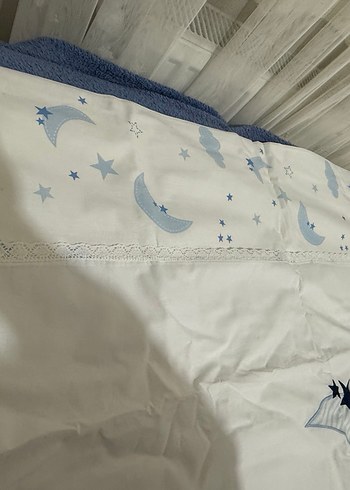 Mavi Ay ve Yıldız Desenli Çocuk Uyku Seti - Görsel 3