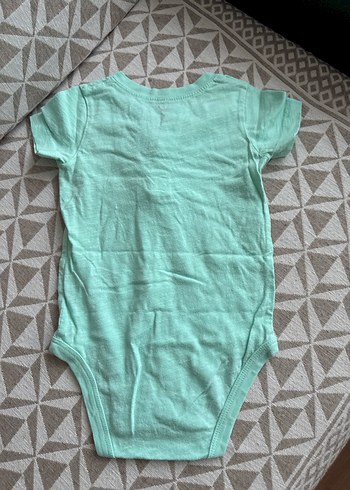 Düğmeli V Yaka Kısa Kollu Bebek Body - Görsel 3