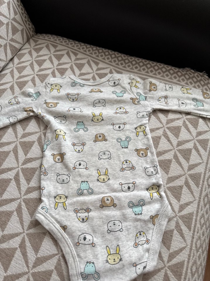 Uzun Kollu Gri Bebek Body - Görsel 3