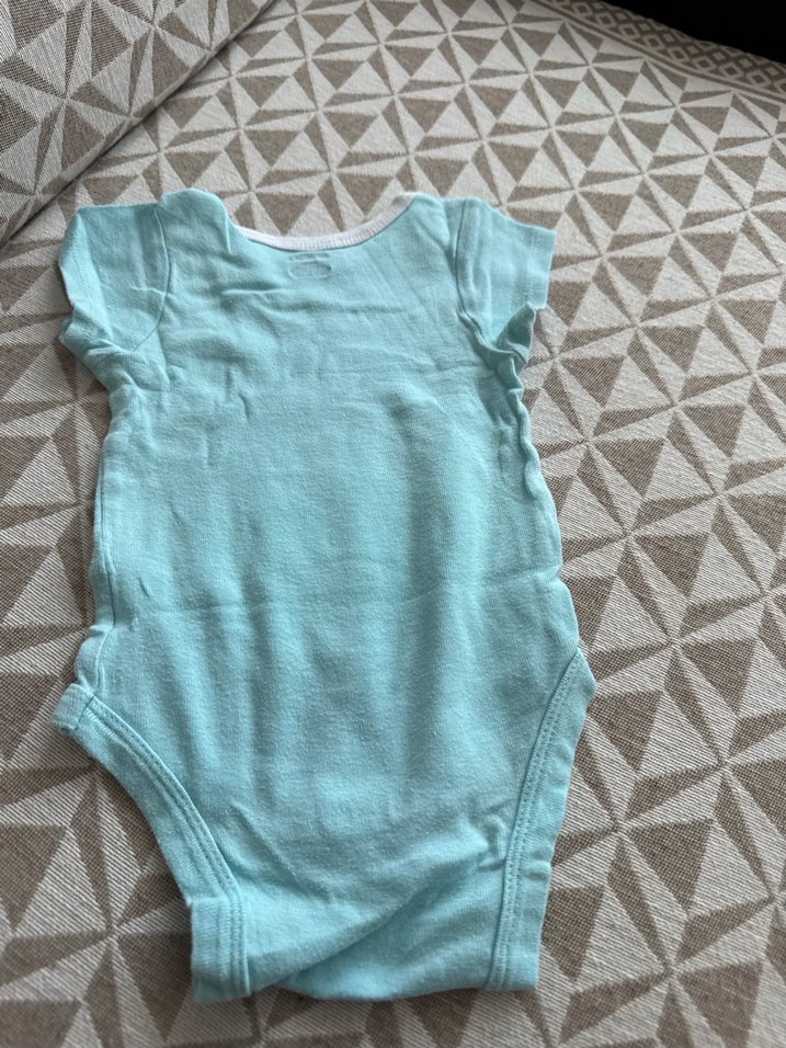 Turkuaz Kısa Kollu Bebek Body - Görsel 3