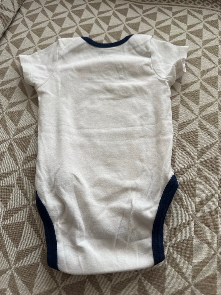 Beyaz Erkek Bebek Kısa Kollu Çıtçıtlı Body - Görsel 2