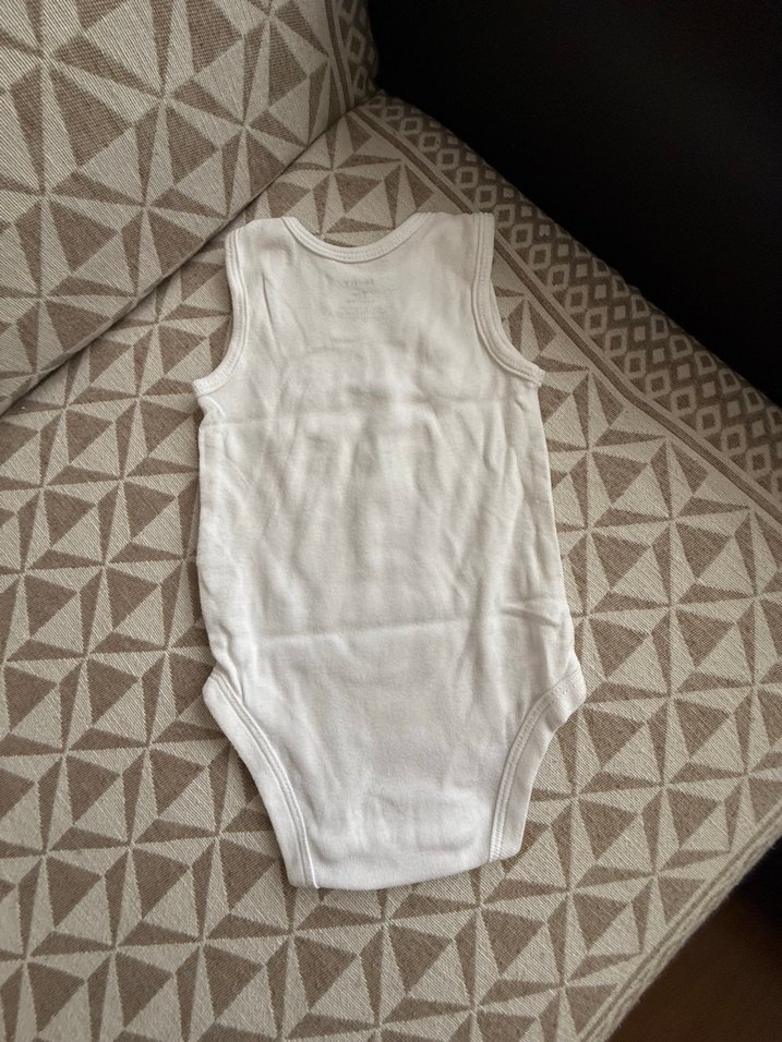 Carters Beyaz Kolsuz Bebek Body - Görsel 3