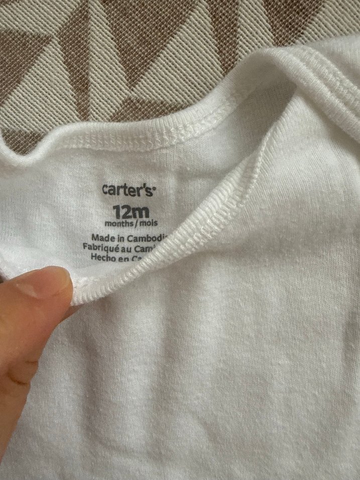 Carters Bebek Askılı Beyaz Body - Görsel 2