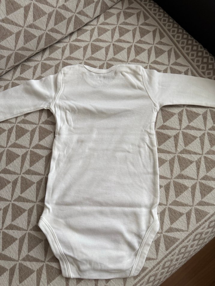 Beyaz Uzun Kollu Bebek Body - Görsel 3