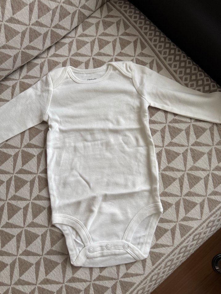 Beyaz Uzun Kollu Bebek Body - Görsel 4