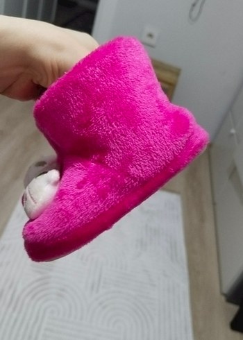 Kız Çocuk Pembe Nakışlı Sıcak Ev Terliği - Görsel 8