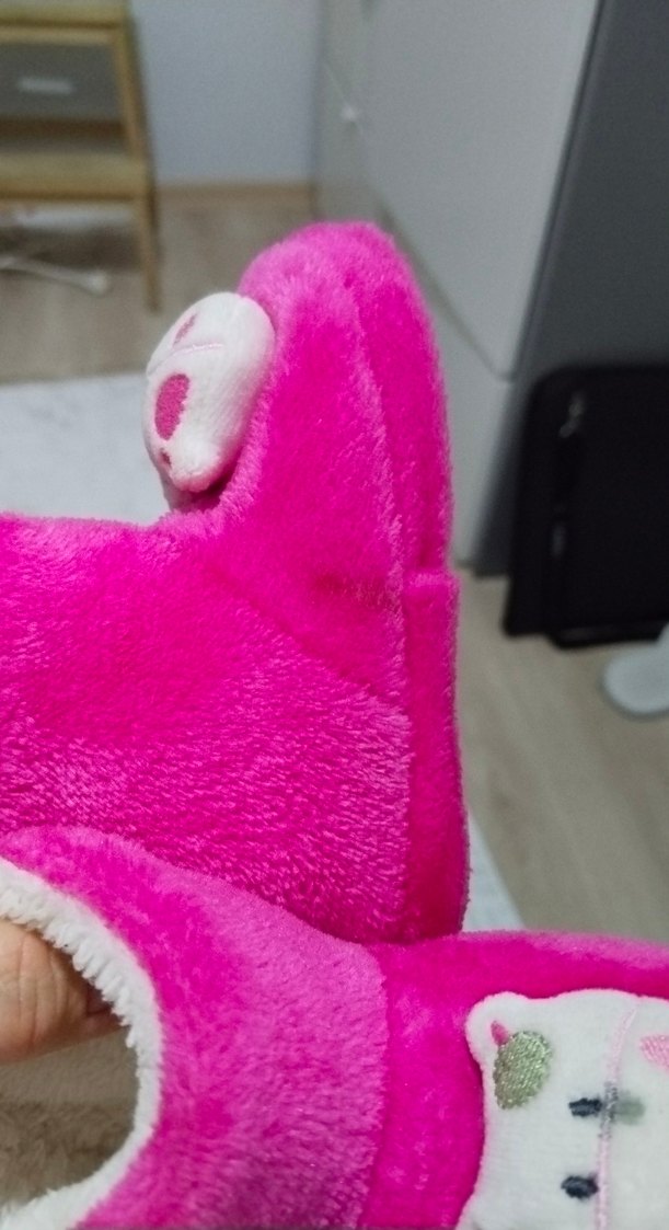 Kız Çocuk Pembe Nakışlı Sıcak Ev Terliği - Görsel 5