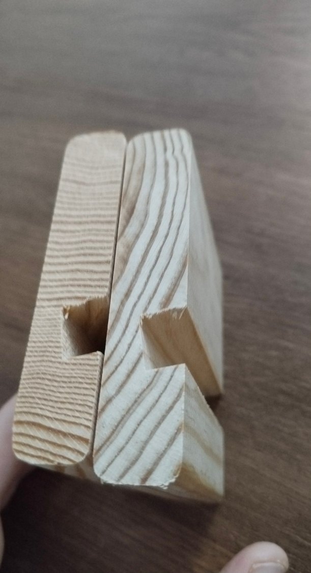 Bej Ahşap Telefon Tutucu - Görsel 3