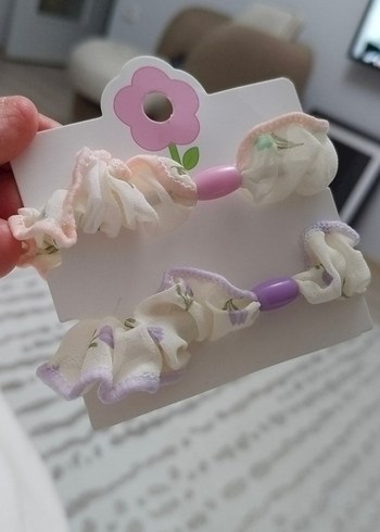 Mavi Peluş Çiçekli Saç Tokası - Görsel 6