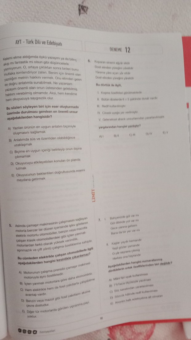 Türk Dili ve Edebiyatı Denemeleri - 24x24 Soru - Görsel 4