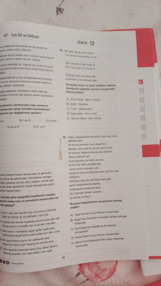 Türk Dili ve Edebiyatı Denemeleri - 24x24 Soru - Görsel 5