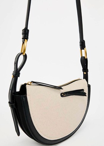 Diğer Bej Minimalist Oval Kadın Çanta
