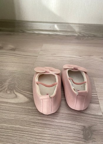 Kız Çocuk Pembe Fiyonklu Babet Ayakkabı - Görsel 2