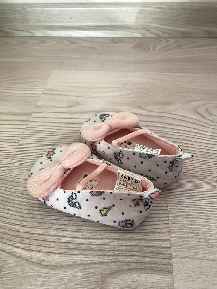 Pembe Fiyonklu Kız Babet Ayakkabı - Görsel 2