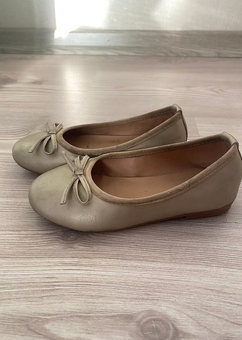 Kız Çocuk Bej Fiyonklu Babet - Görsel 2