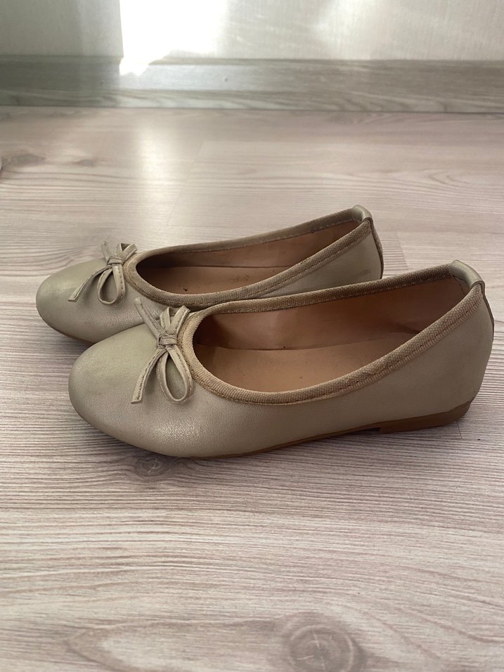 Kız Çocuk Bej Fiyonklu Babet - Görsel 2