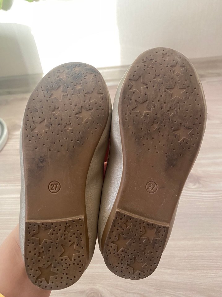 Kız Çocuk Bej Fiyonklu Babet - Görsel 5