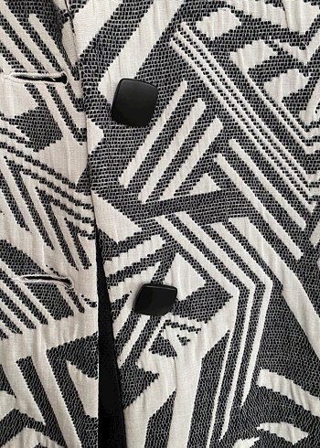 Adl Kadın Gri karışık Desenli Ceket - Görsel 4