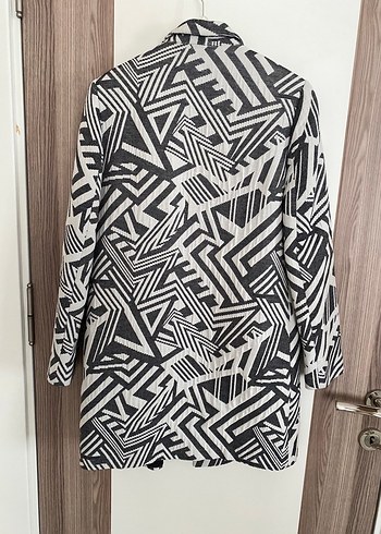 Adl Kadın Gri karışık Desenli Ceket - Görsel 3