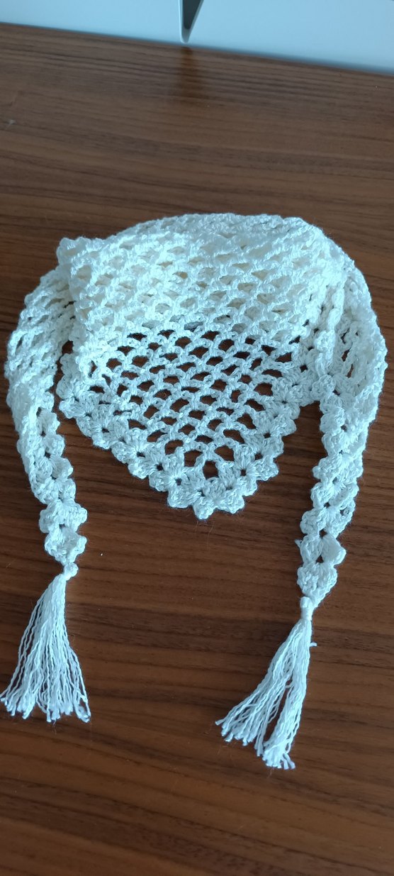 Beyaz Dantel Detaylı Bohem Kadın Şal - Görsel 3