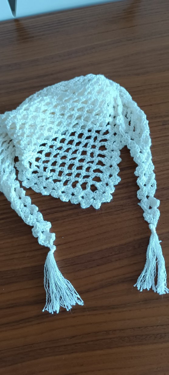 Beyaz Dantel Detaylı Bohem Kadın Şal - Görsel 4