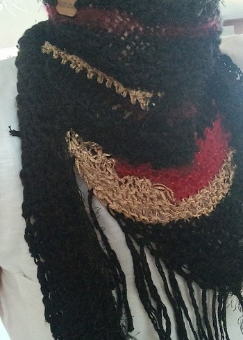 Nakışlı Bohem Örgü Kadın boyunluk - Görsel 7