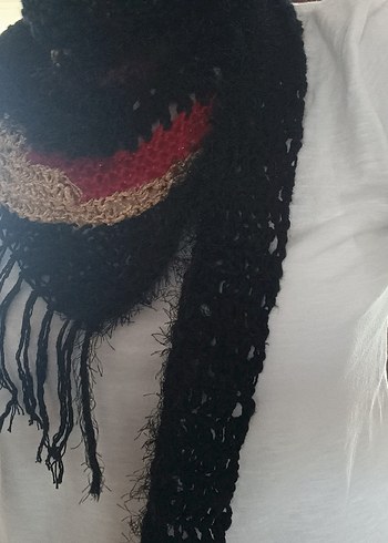 Nakışlı Bohem Örgü Kadın boyunluk - Görsel 6