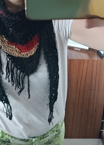 Nakışlı Bohem Örgü Kadın boyunluk - Görsel 8