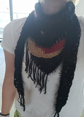 Nakışlı Bohem Örgü Kadın boyunluk - Görsel 10