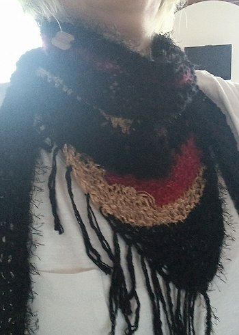 Nakışlı Bohem Örgü Kadın boyunluk - Görsel 12